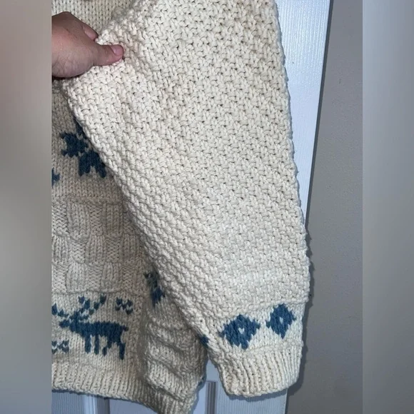 Vintage Hand Kitted Ruby Flynn Mid Length Button Sweater - Picture 7 of 10